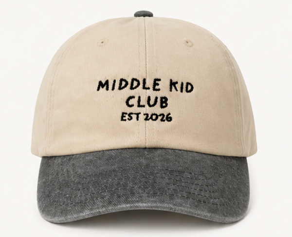 Middle Kid Club - Vintage Black Peak Cap